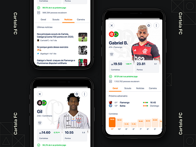 Cartola FC | Player fantasy sports football ios player profile soccer sports ui