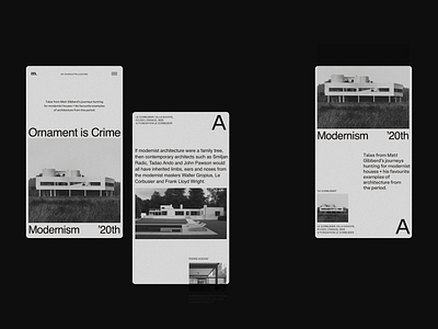M. Editorial Website Mobile Layouts black concept design grid interface modernism promo typography ui ux web website white