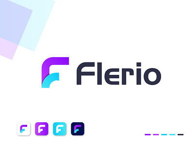 flerio logo design app brand identity branding branding design business company f f letter f letter logo f logo f logo design gradient logo design logo designer logo mark minimal modern simple software technology