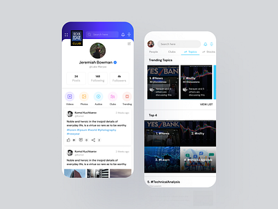 Freebie: Social IOS app ui design app design app designer clean design freebie google design ios ios app kit minimal design mobile app newsfeed social app stock market twitter ux uxui