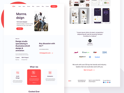 Portfolio landing page adobe b2b b2c branding creative design dribbble dribbble best shot dribbble invite illustrator landing page minimal product typography uidesign ux web webdesign website