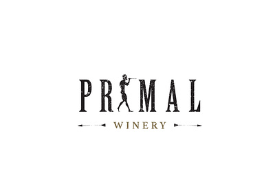 Primal Winery brand branding design illustration illustrator ink logo type typography vector