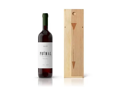 Primal Winery branding design illustration illustrator ink wine label wine logo winery