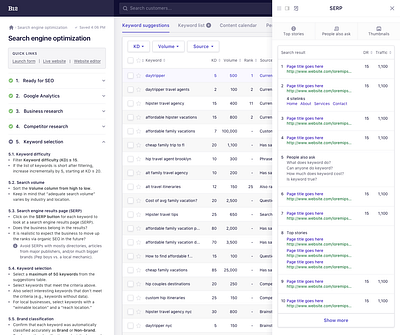 Search engine results page (SERP) right pane admin design admin panel content strategy keyword research keywords optimization process search search analytics search engine optimization search engine results page seo seo agency seo services serp