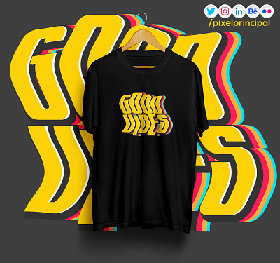 Good Vibe Trendy T-shirt Design art calligraphy illustration logo design minimal mockup t shirt t shirt designer t shirt illustration t shirt mockup t shirts texture trendy t shirt design tshirtdesign typography typography t shirt design