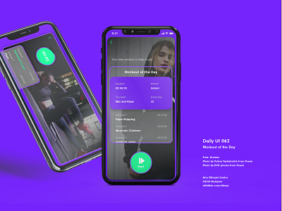 Workout of the Day #062 DailyUi Challenge app appdesign dailyui dailyui062 dailyuichallenge design fitness fitness app gradient interface interfacedesign running uidesign workout workout app workout of the day xd