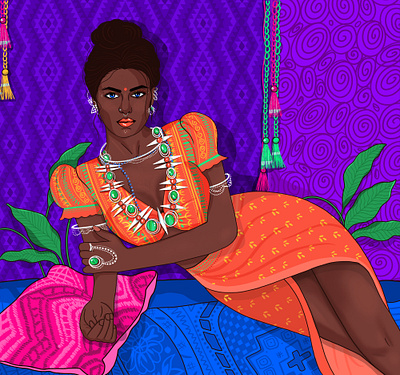 Girl art branding design designer girl illustration indian love lust vector vector illustration woman