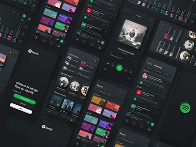 Spotify Neumorphism animation app dark dark mode design gradient music app music player neumorphic neumorphism skeumorphism spotify ui ux