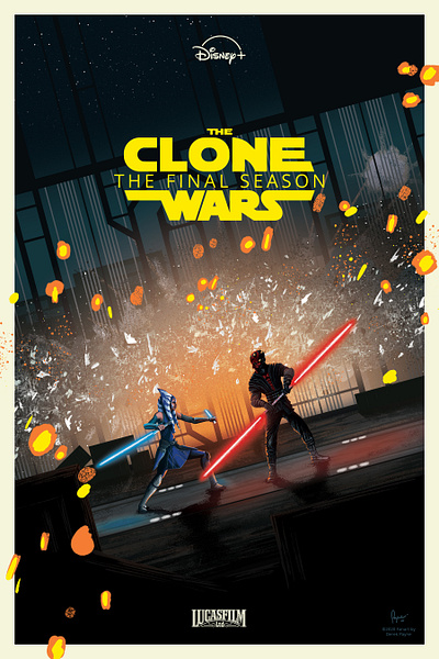 Star Wars The Clone Wars ahsoka darth maul digital painting disney disney plus illustration lightsaber movie movie poster poster star wars star wars art the clone wars