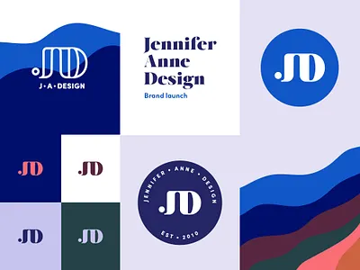 J.A. Design - Brand Identity brand design brand identity branding color palette graphic design illustrator logo logo mark logo mark design logo mark symbol personal brand personal logo typography typography palette vector