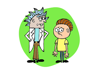 Rick and Morty adult swim illustration retro rick and morty vintage