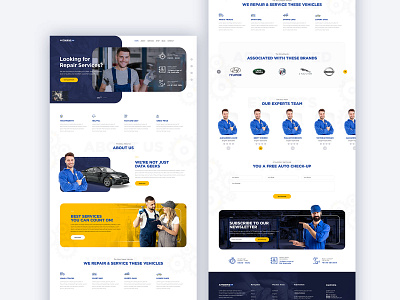 Mechanic : Website design automobile blue branding clean creative design flat logo mechanic mechanicaltoys responsive services uidesign uxdesign website website design