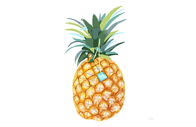 Pineapple Time art design illustration illustrations paint painting photoshop photoshop art pineapples