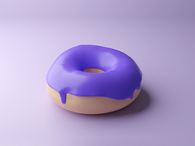 3D donut 🍩 3d art blender donut food illustration modelling purple