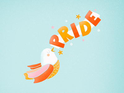 Pride bird design handlettering handtype illustration lettering letters pride type typography