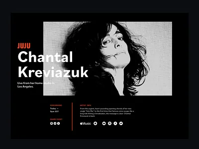 Live streaming event design events music web design