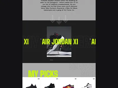 Sneakerhead Part 2 big type design fashion sneakerhead sneakers sport typography ui ux web website