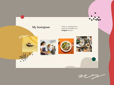 Food Blog Part 2 bright colors colorful design food food blog foodie instagram typography ui ux web website