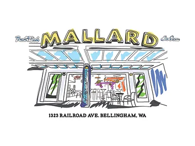Mallard Ice Cream branding design illustration logo
