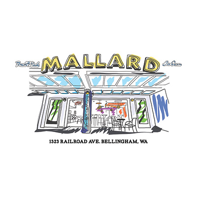 Mallard Ice Cream branding design illustration logo