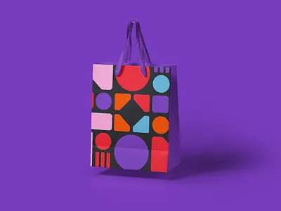 Moon Studio Gift Bags agency logo art branding branding design bright geometic graphic graphic design illustration logo pattern
