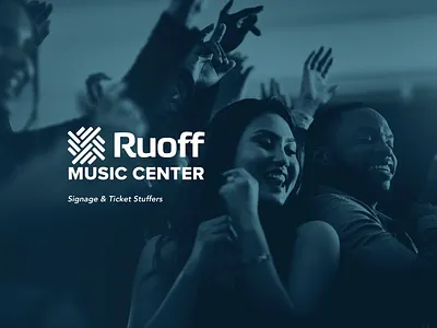 Ruoff Mortgage Music Center branding design illustration logo typography