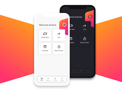 Zoomie app app design design ui videocall videoconference zoom zoomie