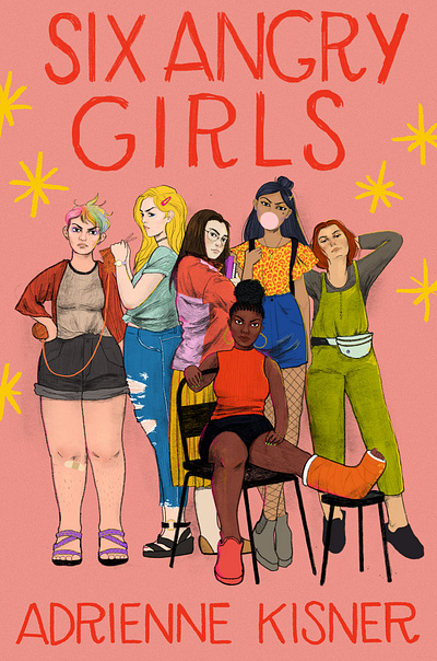 Six Angry Girls book cover book cover hand lettering illustration procreate