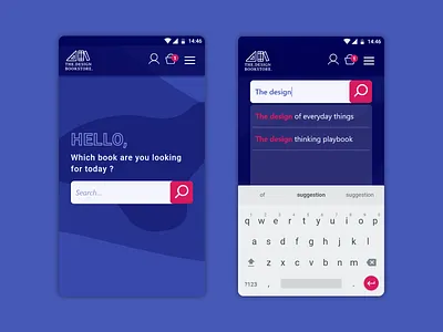 Daily UI #022 : Search 3petitspixels adobe xd adobexd book bookshop bookstore challenge dailyui design library logo search ui web webdesign