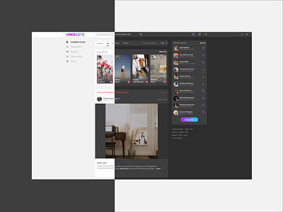 Social network dark and light mode dark theme dark ui design desktop desktop design figma figma design interface social media social media design social network ui user interface design website website design