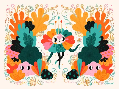 Into my garden colorful digital digitalart flower illustration nature nature illustration procreate