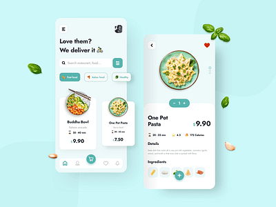 Delivery app blue delivery app design food pasta photoshop sketch ui ux