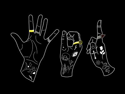 Hands 2d adobe illustrator hands illustration tattoo tshirt vector