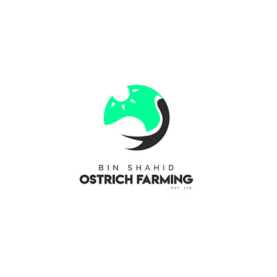 Logo Design (Bin Shahid Ostrich Farming) circle farming graphicdesign logo ostrich uidesign