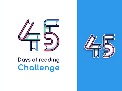 45 Days of reading Challenge branding book brand brand identity branding branding concept branding design challenge design graphic design logo logotype reading reading app vector visual identity