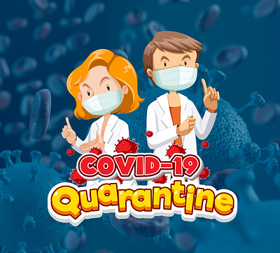 Covid- 19 Quarantine abstract branding china clean corona corona pandemic coronavirus covid 19 deathe design illustration mask quarantine stay healthy stayhome typography vector world