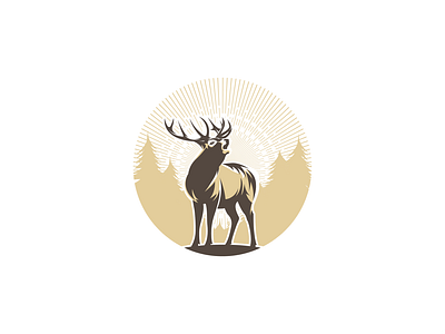 deer adobe illustrator deer deer illustration deer logo for sale illustration logo design vector