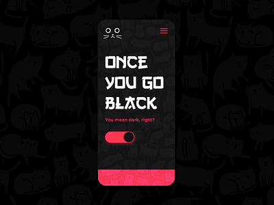 Dark mode vs Light mode animation black white cats dark mode design light loop mobile motion prototype studio switch typogaphy ui ux