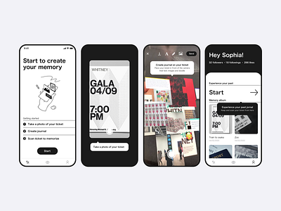 022 - Moment Journal application ar app augmentedreality design illustration interface design ui user experience user experience design user interface user interface design user interface ui userinterface