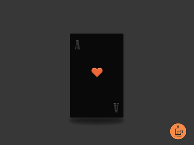 Dark Heart bevel branding card design creative design design embossed flat logo matte photoshop playing card tint typography