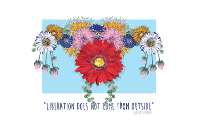 Liberate colour design digital digital art digital illustration female flat flowers graphic design illustration woman