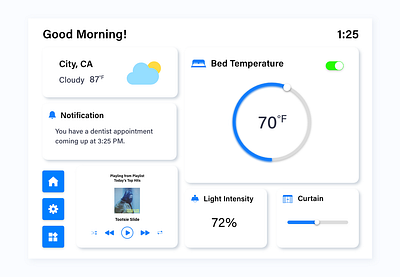 Bedside Table UI bedroom design exercise icon minimal practice practise ui