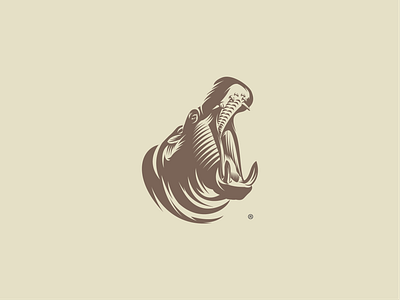 hippo2 adobe illustrator behemoth for sale hippo hippocampus illustration logo design print vector