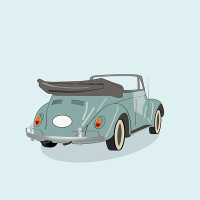 Cabriolet 100daychallenge 100dayproject 100daysproject adobeillustator design flat illustration vector