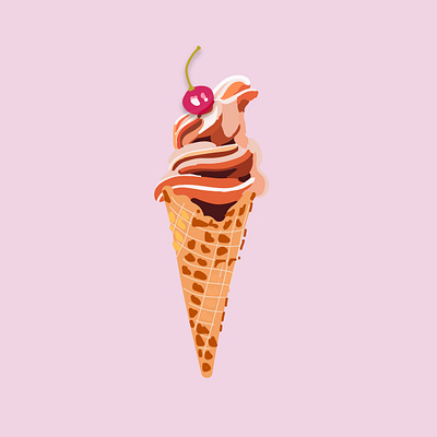 Ice Cream 100daychallenge 100dayproject 100daysproject adobeillustator design flat illustration vector