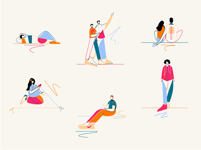 Dolores Doodles 2d branding character characterdesign characters colordesign colorful colorful design design doodles flat flatdesign illustration illustrator line lineart minimal procreate simple vector