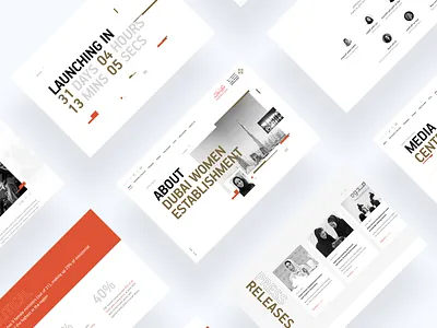 Dubai Women Establishment - Web Page Blocks 🧩 blackandwhite bnw webdesign website blocks website concept websites