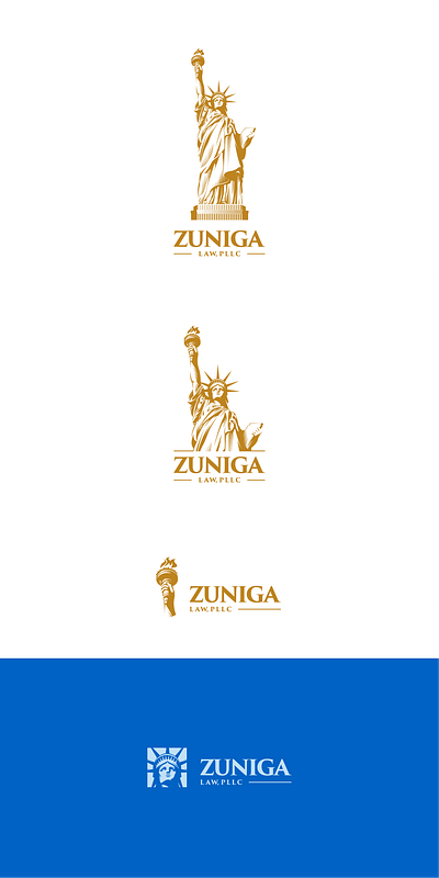 Zuniga Law PLLC adobe illustrator graphic design illustration law firm liberty logo design statue of liberty vector