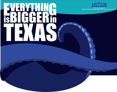 Houston Aquarium Ad branding design illustration