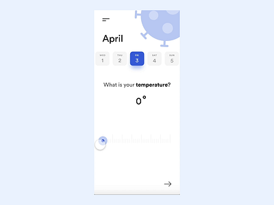 Covid-19 Symptom Tracker App app clean coronavirus covid 19 design healthcare interface medical minimal mobile telehealth tracker ui userexperience ux uxui